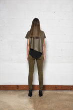 Load image into Gallery viewer, Suede Collar Faux Leather top
