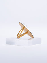 Load image into Gallery viewer, Matte Gold plated Disc Ring
