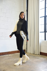 Colorblock Cocoon Sweater