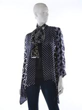 Load image into Gallery viewer, Navy/ Lilac Cardigan
