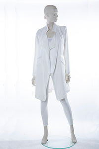 Long white blazer