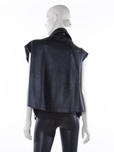 Load image into Gallery viewer, Faux Leather Cowl Zip Vest
