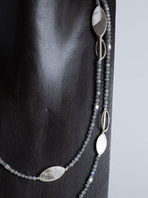 Load image into Gallery viewer, Long Silver &amp; Labradorite necklace
