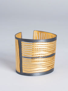 Gold Plated Silver Cut-out Cuff