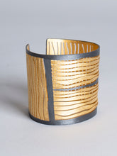 Load image into Gallery viewer, Gold Plated Silver Cut-out Cuff

