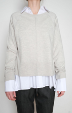 Load image into Gallery viewer, OATMEAL TIE BACK SWEATER

