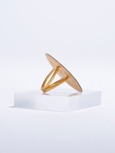Matte Gold plated Disc Ring