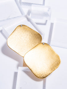 Matte Gold plated Square earrings