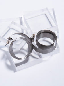 Oxidized Sterling Silver Coil earrings